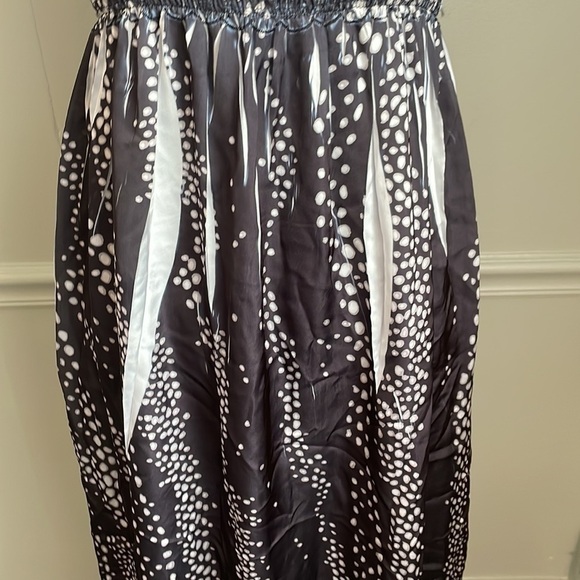 LAPIS Anthropologie Gray White Black Strapless Maxi Dress Size One Size - Picture 8 of 13